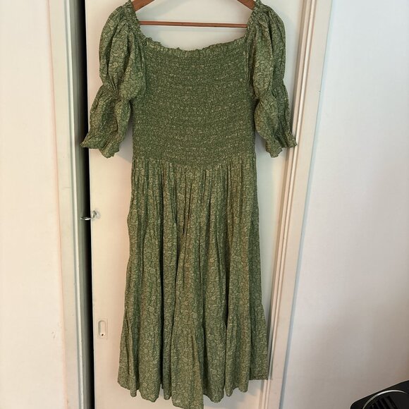 Dôen Colette Dress in Green Garden Bloom Size L - Picture 9 of 16